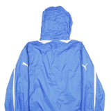 PUMA Mens Blue & White Lightweight Sports Hooded Jacket M Polyamide Plain Zip