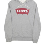 LEVI'S Mens Grey Hoodie XS Cotton Blend Casual Pullover Lightweight