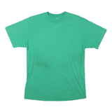 Mens Green Crew Neck Short Sleeve Cotton Blend Graphic T-Shirt M Number 14
