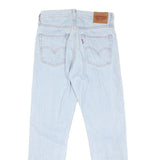 LEVI'S Womens Jeans Blue Regular Straight Denim Light W25 L26 Distressed
