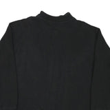 HIS Mens Black 1/4 Zip 2XL Cotton Blend Pullover Casual Sweatshirt
