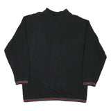 HIS Mens Black 1/4 Zip 2XL Cotton Blend Pullover Casual Sweatshirt