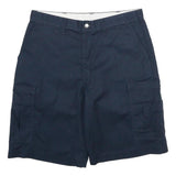 DICKIES Mens Navy Blue Cargo Shorts L W34 Workwear Polyester Blend