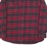 JACHS Womens Red & Black Check Cotton Shirt L Flannel Casual Button-Up
