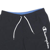 CHAMPION Mens Shorts Black 2XL W36 Sports Casual Drawstring Logo