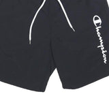 CHAMPION Mens Shorts Black 2XL W36 Sports Casual Drawstring Logo