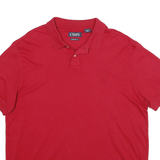 CHAPS Mens Red Polo Shirt XL Custom Fit Cotton Short Sleeve Plain