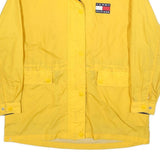 TOMMY HILFIGER Mens Yellow Navy Jacket M Nylon Plain Zip Button Pockets