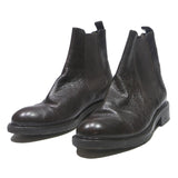 BILLI BI Mens Chelsea Boots Black Leather UK 8 Elastic Side Panel Pull Tab