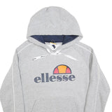 ELLESSE Womens Grey Pullover Hoodie UK 10 Cotton Blend Sport Casual Sweatshirt