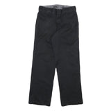 DICKIES Mens Cotton Blend Black Regular Fit Straight Leg Trousers W30 L29