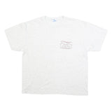 HANES Mens White Mountain Cabins Graphic T-Shirt L Short Sleeve Crew Neck Cabin