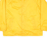 AUGUSTA Mens Yellow Nylon Coach Jacket XL Plain Button Closure Lightweight
