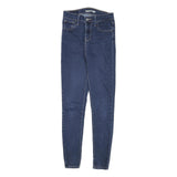 LEVI'S Womens Slim Blue Denim Slim Jeans W25 L29 Classic Cotton Blend Zip