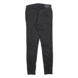 LEVI'S 710 Womens Slim Black Denim Jeans Cotton Blend W29 L30 Zip