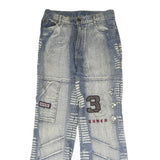 MANDISI Womens Blue Regular Fit Straight Denim Stone Wash Jeans W26 L27 Summer