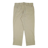DICKIES Mens Cotton Blend Beige Regular Fit Straight Leg Trousers W37 L29