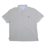 CHAPS Mens Grey Polo Shirt XL Cotton Blend Short Sleeve Plain Classic Logo