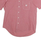 CHAPS Mens Red Check Shirt L Button Down Casual Summer Cotton