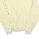 Womens Cream & White Sweatshirt M Cotton Blend Crew Neck Casual Pullover