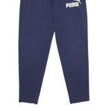 PUMA Mens Joggers Blue S W26 Logo Print Casual Slim Fit