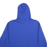 CHAMPION Mens Blue Hoodie L Cotton Blend Pullover Logo Sweatshirt Casual