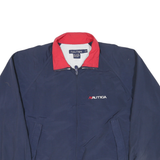 NAUTICA Mens Navy & Red Challenge Zip Jacket M Polyester Blend Sailing