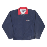 NAUTICA Mens Navy & Red Challenge Zip Jacket M Polyester Blend Sailing