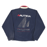 NAUTICA Mens Navy & Red Challenge Zip Jacket M Polyester Blend Sailing