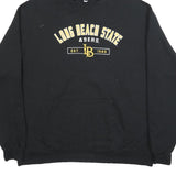 CHAMPION Mens Black Long Beach State 49ers Hoodie 2XL Cotton Blend Pullover