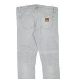 CARHARTT Womens Regular Fit Jeans Light Blue Denim W36 L32 Zip Cotton Blend