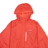 COLUMBIA Womens Red Outdoor Jacket XL Polyester Blend Plain Zip Hooded