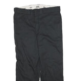 DICKIES Mens Cotton Blend Black Regular Zip Trousers W36 L30 Workwear