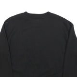 CALVIN KLEIN JEANS Womens Black Cotton Blend Crew Neck M Logo Print Sweatshirt