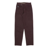 TRUSSARDI Womens Jeans Red Regular Straight Denim Medium W32 L34 Stylish Zip