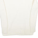 RACHEL ZOE Womens White Plain Wool V-Neck Jumper S Lightweight Knitwear