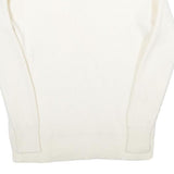 RACHEL ZOE Womens White Plain Wool V-Neck Jumper S Lightweight Knitwear
