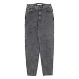 LEVI'S Womens Relaxed Black Denim Medium Wash W25 L28 Cotton Blend Zip Jeans