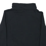 PUMA Womens Black Cotton Blend Funnel Neck Sweatshirt M Logo Print Casual