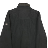 PIERRE CARDIN Mens Black Polyester Zip Up Jacket XL Plain Stylish Outerwear