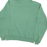 CHAMPION Mens Green Phys Ed Department Pullover Hoodie L Cotton Blend Drawstring
