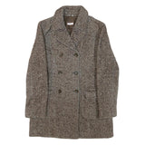 MAX&CO Womens Brown Wool Blend Herringbone Button Jacket UK 10 Classic Tailored