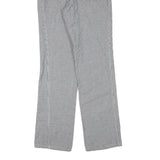 Mens Cotton Blend Regular Fit Straight Black White Check Trousers W30 L33