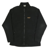 JACK WOLFSKIN Mens Black Jacket XL Polyester Blend Plain Outdoor Zip Sweatshirt