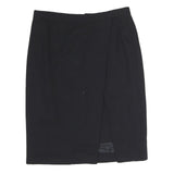 ESCADA Womens Black Classic Pencil Knee Length Cotton Skirt M Smart Formal