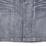 PASHU Womens Blue Denim Mini Cotton Plain Skirt M Casual Streetwear
