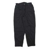 TEDDY'S Womens Cotton Blend Black Relaxed Tapered Trousers W30 L28 Casual Wear