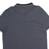NAUTICA Mens Blue Polo Shirt Short Sleeve Plain L Classic Cotton Summer