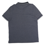NAUTICA Mens Blue Polo Shirt Short Sleeve Plain L Classic Cotton Summer