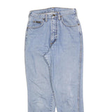 WRANGLER Womens Blue Regular Straight Denim Cotton Blend Light W26 L28 Zip
